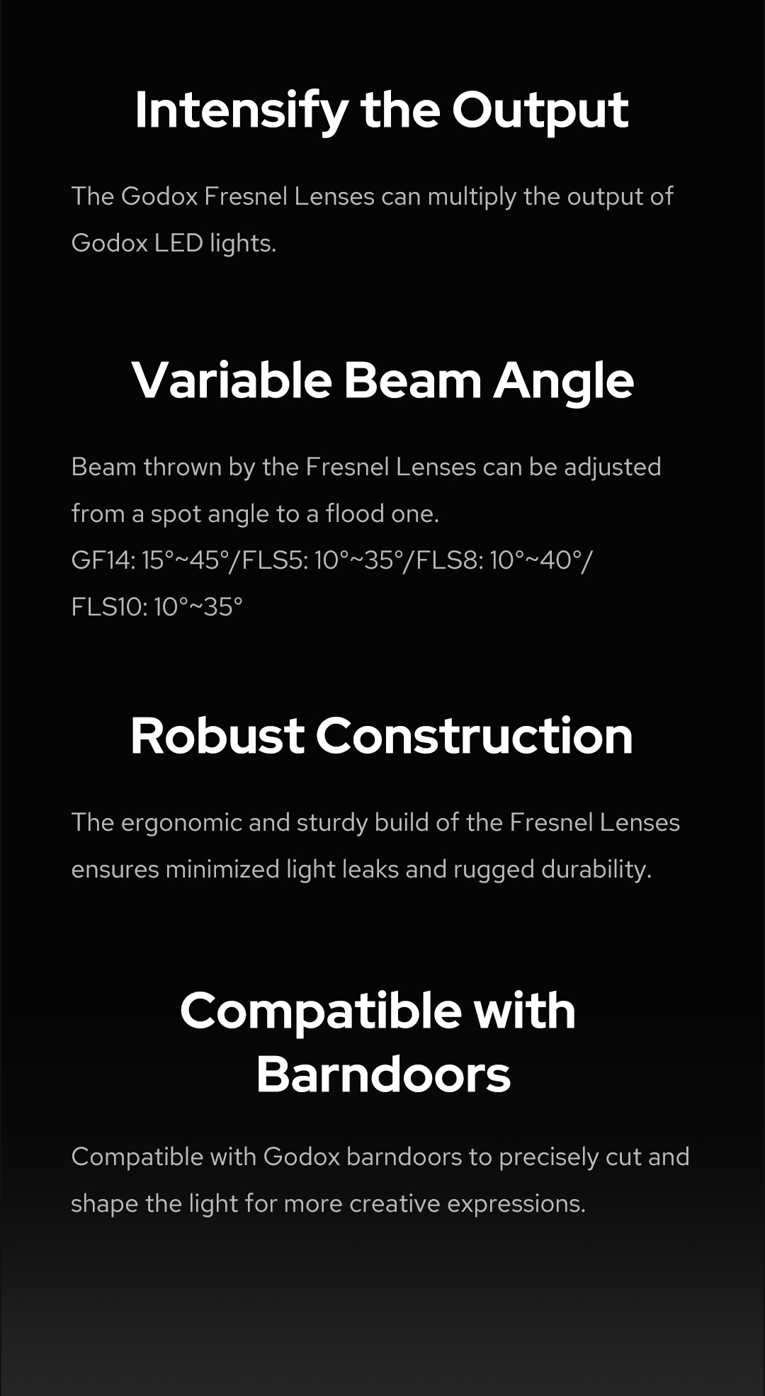 Fresnel Lens System-Product-GODOX Photo Equipment Co.,Ltd.
