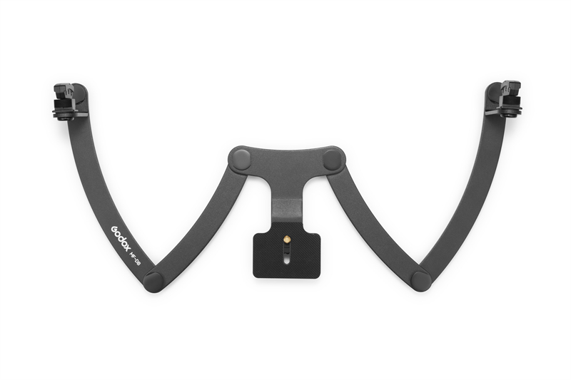 Customized dental bracket Godox MF-DB for flexible flash light position adjustment by PixaPro